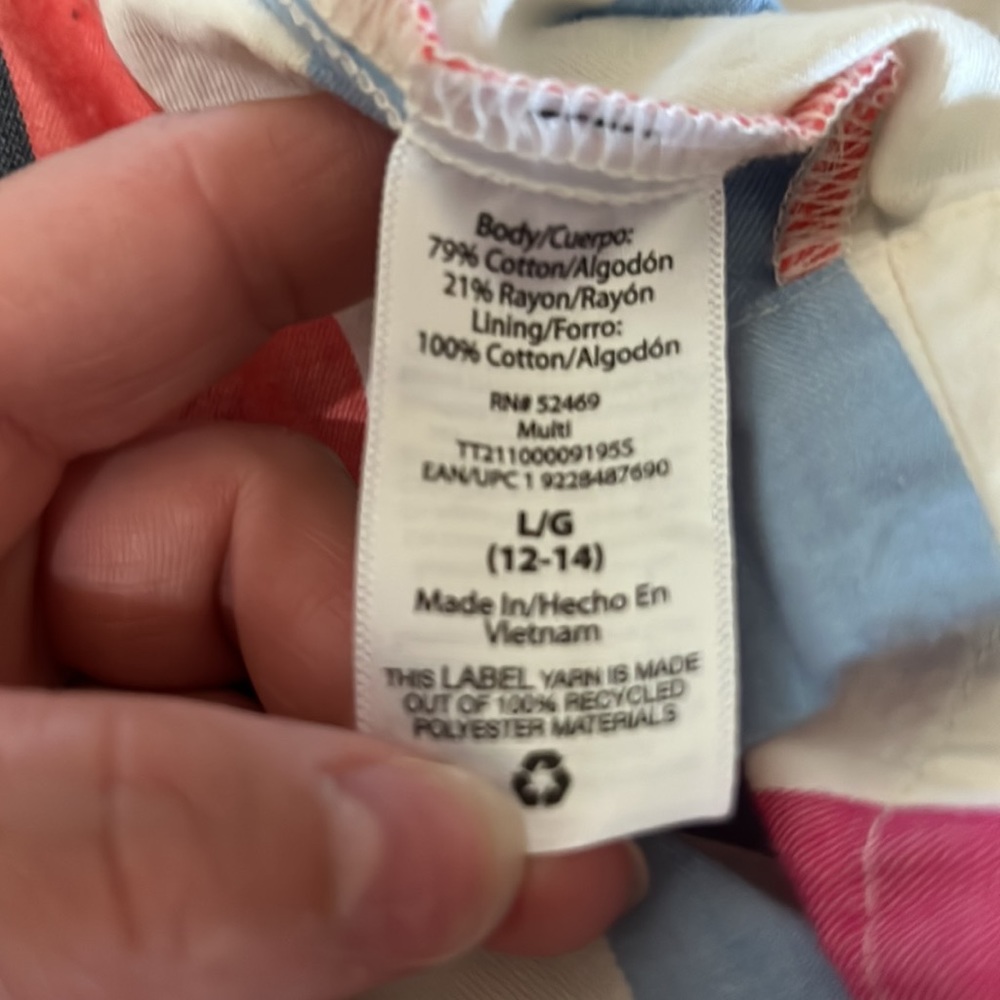 Time And True Stripe Front Button Dress Size Large - image 7